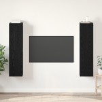 vidaXL Set Dulapuri TV Pe perete 4 pcs Stejar negru 30.5 x 30 x 60 cm vidaXL Set Dulapuri TV Pe perete 4 pcs Stejar negru 30.5 x 30 x 60 cm
