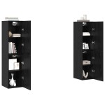 vidaXL Set Dulapuri TV Pe perete 4 pcs Stejar negru 30.5 x 30 x 60 cm vidaXL Set Dulapuri TV Pe perete 4 pcs Stejar negru 30.5 x 30 x 60 cm