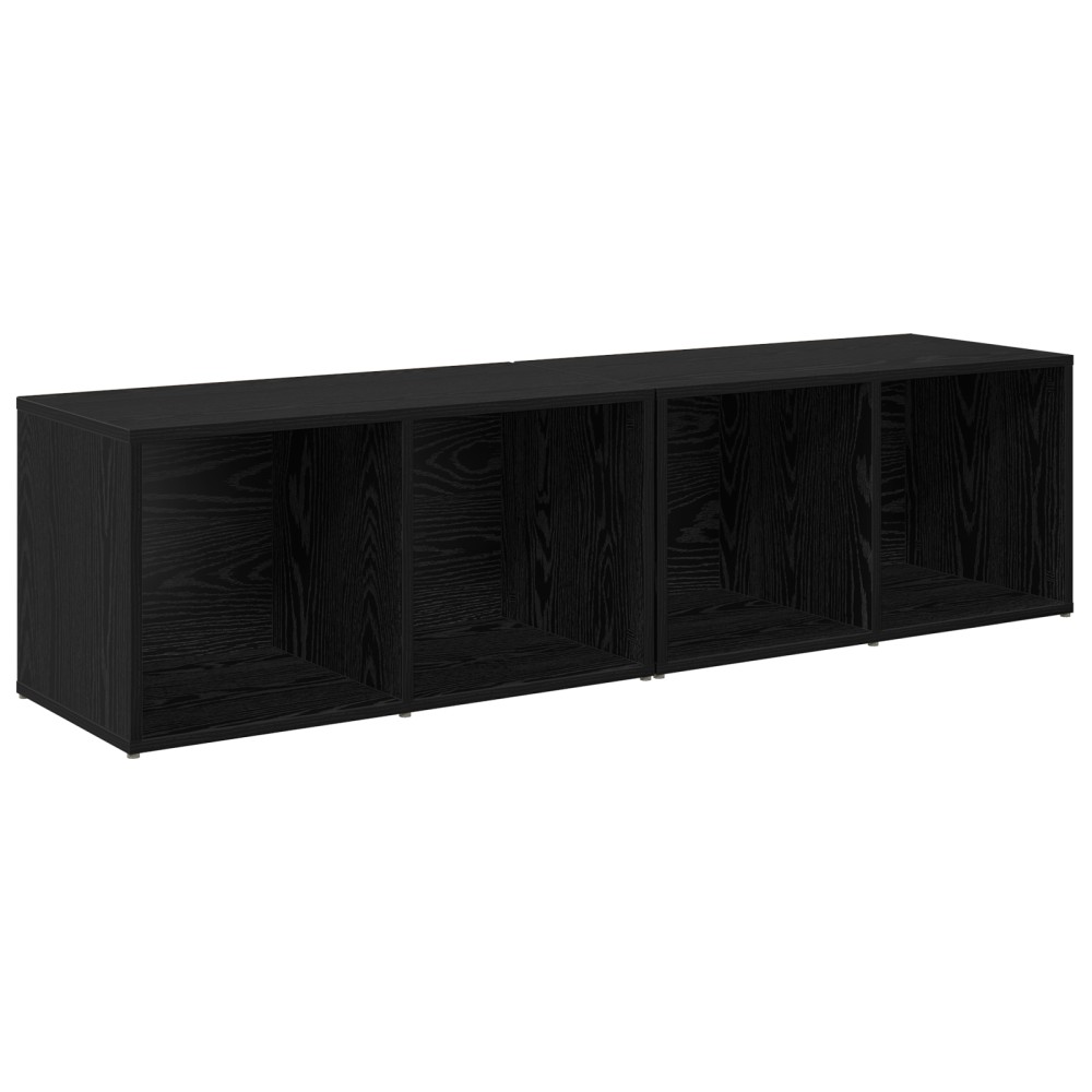 vidaXL Set comodă TV 2 pcs Stejar Negru Lemn compozit