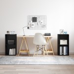 vidaXL Set comodă TV 2 pcs Stejar Negru Lemn compozit vidaXL Set comodă TV 2 pcs Stejar Negru Lemn compozit