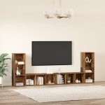 vidaXL Cabinet TV 4 pcs Lemn vechi 37 x 35 x 107.5 cm Lemn stratificat vidaXL Cabinet TV 4 pcs Lemn vechi 37 x 35 x 107.5 cm Lemn stratificat