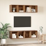 vidaXL Set comodă TV 2 pcs Lemn vechi 37 x 37 x 142.5 cm Lemn compozit vidaXL Set comodă TV 2 pcs Lemn vechi 37 x 37 x 142.5 cm Lemn compozit