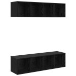 vidaXL Set comodă TV Pe perete 2 pcs Stejar negru 37 x 37 x 142.5 cm vidaXL Set comodă TV Pe perete 2 pcs Stejar negru 37 x 37 x 142.5 cm