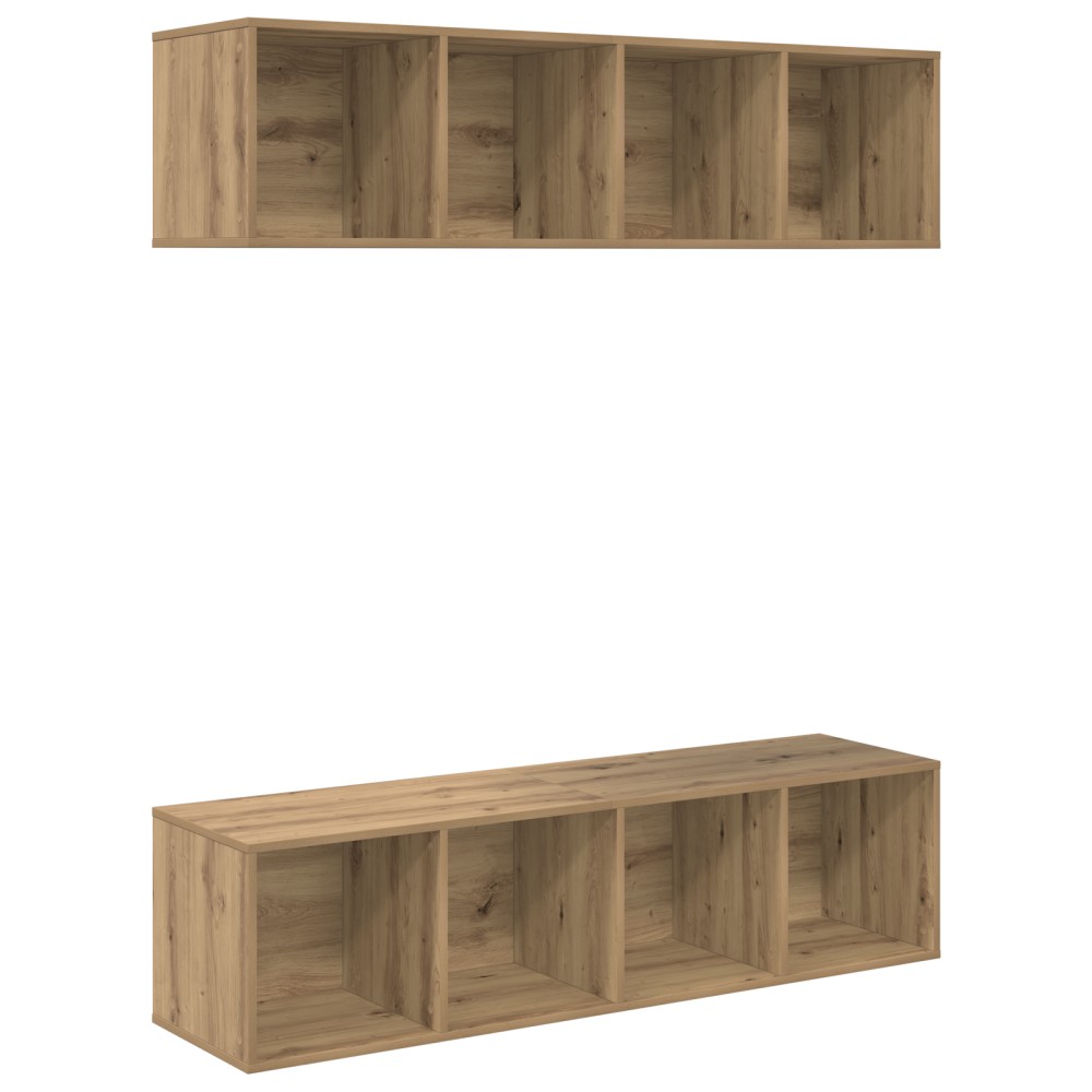 vidaXL Set comodă TV 2 pcs stejar artizanal 37 x 37 x 142.5 cm
