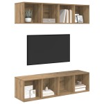 vidaXL Set comodă TV 2 pcs stejar artizanal 37 x 37 x 142.5 cm vidaXL Set comodă TV 2 pcs stejar artizanal 37 x 37 x 142.5 cm