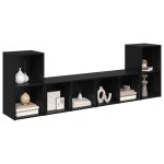 vidaXL Set comodă TV 4 pcs Stejar negru 37 x 35 x 72 cm Lemn compozit vidaXL Set comodă TV 4 pcs Stejar negru 37 x 35 x 72 cm Lemn compozit