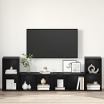 vidaXL Set comodă TV 4 pcs Stejar negru 37 x 35 x 72 cm Lemn compozit vidaXL Set comodă TV 4 pcs Stejar negru 37 x 35 x 72 cm Lemn compozit