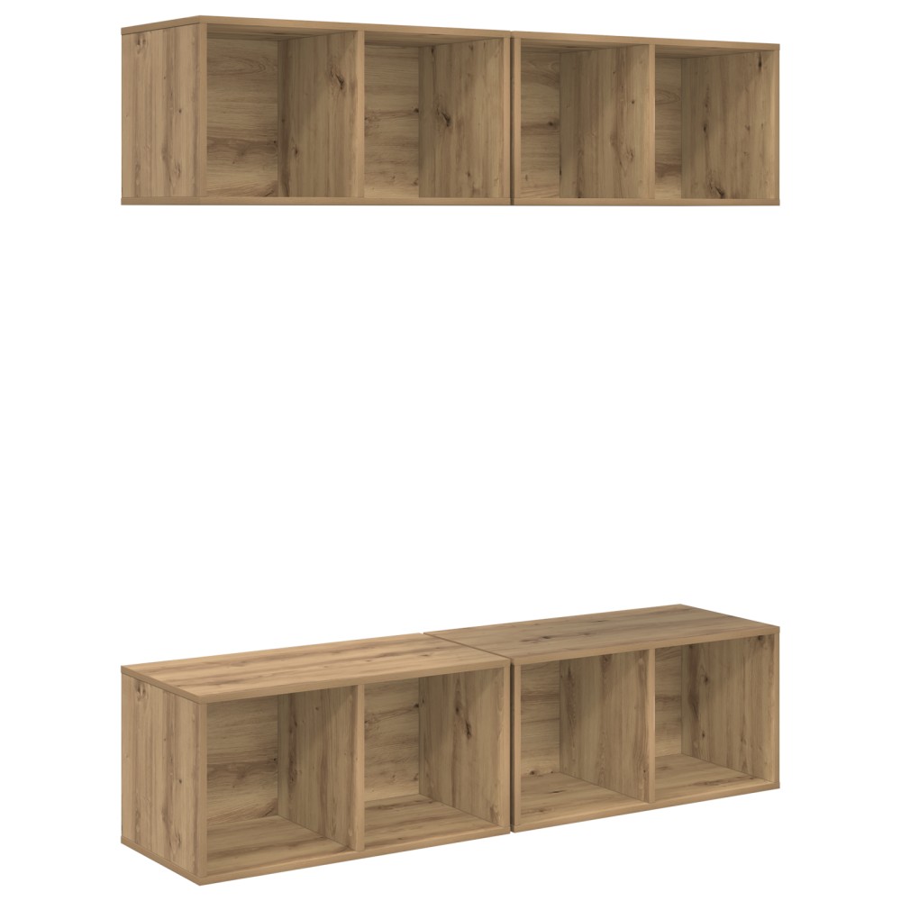 vidaXL Dulap pentru TV pe Perete Pe perete 4 pcs stejar artizanal