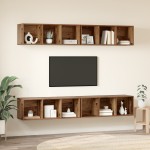 vidaXL Dulap pentru TV pe Perete 4 pcs Lemn vechi 37 x 37 x 107.5 cm