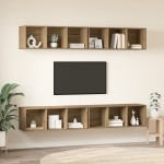 vidaXL Dulap pentru TV pe Perete Pe perete 4 pcs stejar artizanal