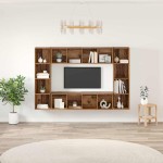 vidaXL Set comodă TV 4 pcs Maro 37 x 37 x 142,5 cm Lemn compozit