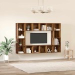 vidaXL Set comodă TV 4 pcs Maro 37 x 37 x 142,5 cm Lemn compozit