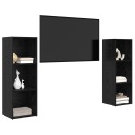 vidaXL Set comodă TV 2 pcs Stejar negru 107 x 35 x 37 cm Lemn compozit vidaXL Set comodă TV 2 pcs Stejar negru 107 x 35 x 37 cm Lemn compozit
