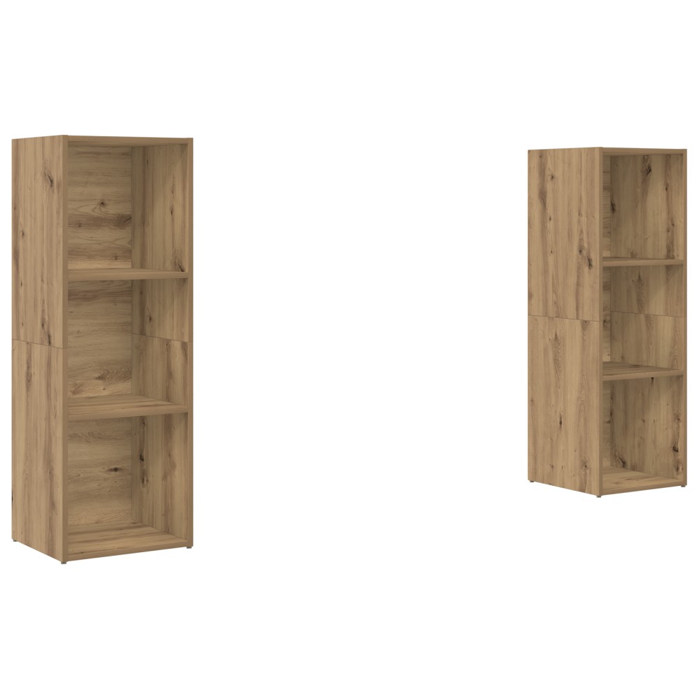 vidaXL Set comodă TV 2 pcs stejar artizanal 107 x 35 x 37 cm