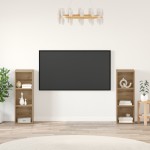 vidaXL Set comodă TV 2 pcs stejar artizanal 107 x 35 x 37 cm vidaXL Set comodă TV 2 pcs stejar artizanal 107 x 35 x 37 cm
