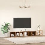 vidaXL Set comodă TV 2 pcs Lemn Vechi Lemn compozit vidaXL Set comodă TV 2 pcs Lemn Vechi Lemn compozit
