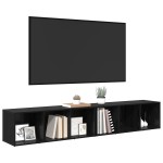 vidaXL Set comodă TV 2 pcs Stejar Negru Lemn compozit vidaXL Set comodă TV 2 pcs Stejar Negru Lemn compozit