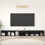 vidaXL Cabinet TV 3 pcs Stejar negru 37 x 35 x 107.5 cm vidaXL Cabinet TV 3 pcs Stejar negru 37 x 35 x 107.5 cm