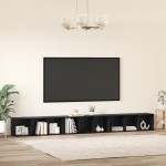 vidaXL Cabinet TV 3 pcs Stejar negru 37 x 35 x 107.5 cm vidaXL Cabinet TV 3 pcs Stejar negru 37 x 35 x 107.5 cm