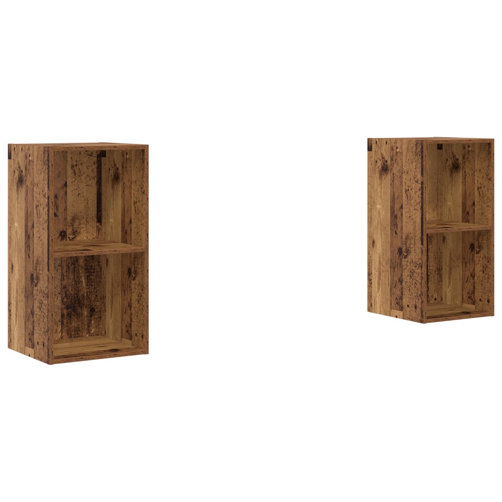 vidaXL Dulap pentru TV pe Perete 2 pcs Lemn vechi 37 x 37 x 72 cm