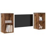 vidaXL Dulap pentru TV pe Perete 2 pcs Lemn vechi 37 x 37 x 72 cm