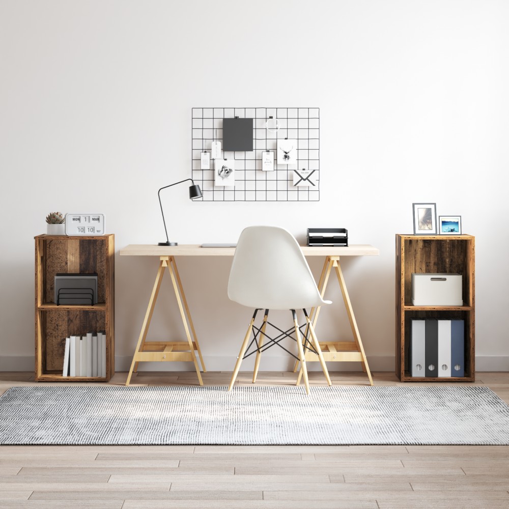 vidaXL Set comodă TV 2 pcs Lemn vechi 72 x 35 x 36.5 cm Lemn compozit
