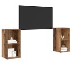 vidaXL Set comodă TV 2 pcs Lemn vechi 72 x 35 x 36.5 cm Lemn compozit vidaXL Set comodă TV 2 pcs Lemn vechi 72 x 35 x 36.5 cm Lemn compozit