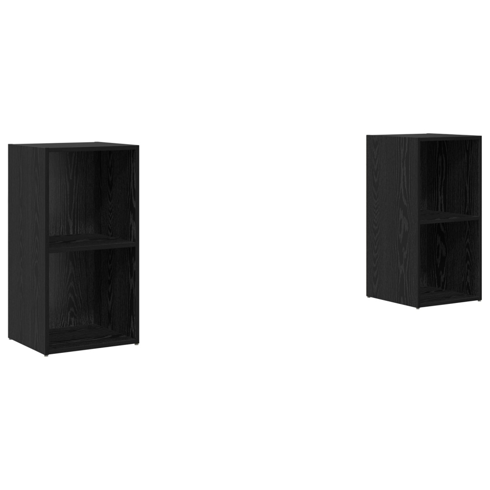 vidaXL Set comodă TV 2 pcs Stejar negru 72 x 35 x 36.5 cm