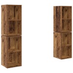 vidaXL Dulap pentru TV pe Perete 4 pcs Lemn vechi 37 x 37 x 72 cm