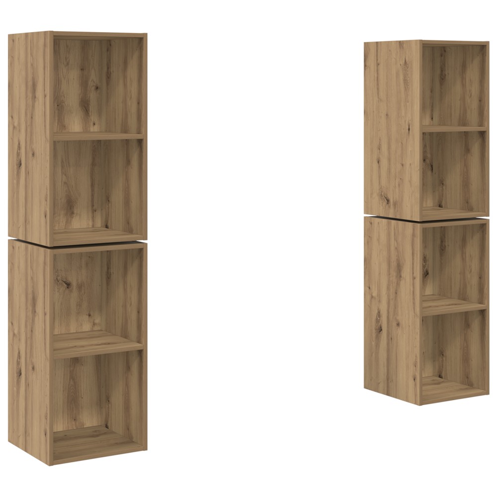 vidaXL Dulap pentru TV pe Perete 4 pcs Stejar artisanal