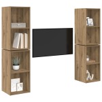 vidaXL Dulap pentru TV pe Perete 4 pcs Stejar artisanal