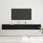 vidaXL Set comodă TV 4 pcs Stejar negru 60 x 30 x 30 cm Lemn compozit vidaXL Set comodă TV 4 pcs Stejar negru 60 x 30 x 30 cm Lemn compozit