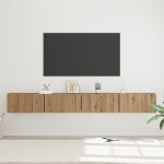 vidaXL Set comodă TV Pe perete 4 pcs stejar artizanal 60 x 30 x 30 cm vidaXL Set comodă TV Pe perete 4 pcs stejar artizanal 60 x 30 x 30 cm
