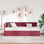 vidaXL Cadru de pat colțar cu saltea cu saltea 2 pcs Verde Catifea