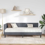 vidaXL Cadru de pat colțar cu saltea cu saltea 2 pcs Gri Catifea