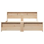 vidaXL Cadru de pat cu headboard Maro 200 x 200 cm Lemn compozit