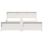 vidaXL Cadru de pat cu headboard Alb 180 x 200 cm Lemn compozit