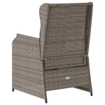 vidaXL Bancă de grădină cu pernă 2 pcs Gri Rattan poli