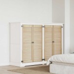 vidaXL Ușă de Dulap cu ușă 4 pcs natural 140.5 x 2.1 x 49.5 cm