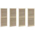 vidaXL Ușă de Dulap cu ușă 4 pcs natural 140.5 x 2.1 x 49.5 cm
