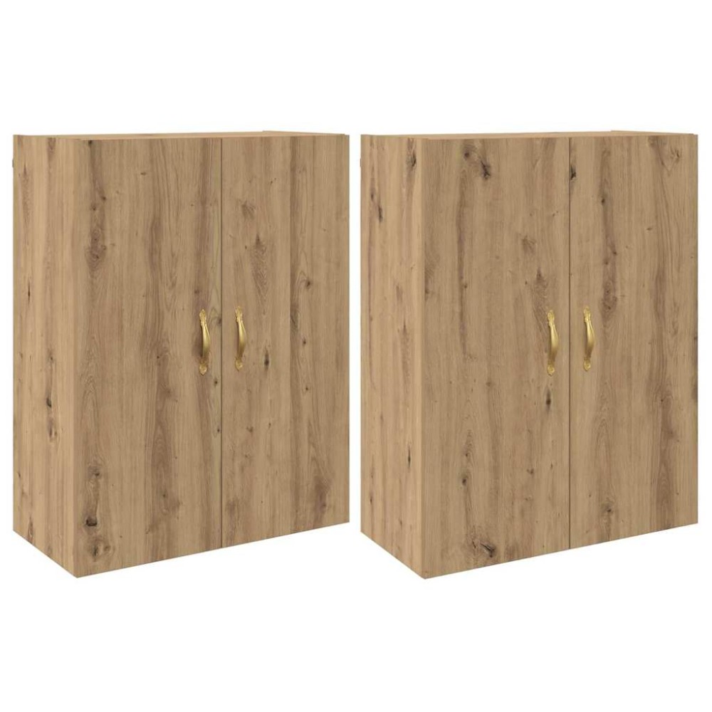vidaXL Mobilier cu Montaj pe Perete Pe perete 2 pcs stejar artizanal
