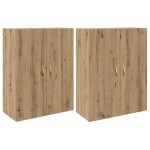 vidaXL Mobilier cu Montaj pe Perete Pe perete 2 pcs stejar artizanal vidaXL Mobilier cu Montaj pe Perete Pe perete 2 pcs stejar artizanal