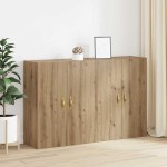 vidaXL Mobilier cu Montaj pe Perete Pe perete 2 pcs stejar artizanal vidaXL Mobilier cu Montaj pe Perete Pe perete 2 pcs stejar artizanal