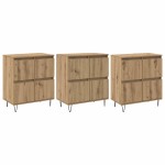 vidaXL Bufeturi 3 pcs stejar artizanal 180 x 35 x 70 cm Lemn compozit