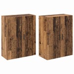 vidaXL Mobilier cu Montaj pe Perete 2 pcs Lemn vechi 69.5 x 34 x 90 cm vidaXL Mobilier cu Montaj pe Perete 2 pcs Lemn vechi 69.5 x 34 x 90 cm