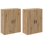 vidaXL Dulap montat pe perete 2 pcs Stejar Artizanal 69,5 x 34 x 90 cm