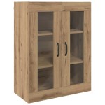 vidaXL Mobilier cu Montaj pe Perete 2 pcs stejar artizanal