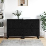 vidaXL Bufeturi 2 pcs Stejar negru 120 x 35 x 70 cm Lemn compozit