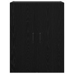 vidaXL Dulap montat pe perete 2 pcs Stejar Negru 69,5 x 34 x 90 cm