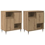 vidaXL Bufeturi 2 pcs stejar artizanal 120 x 35 x 70 cm Lemn compozit